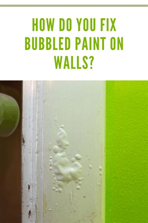 How To Fix Paint Bubbles Air Bubbles On Painted Walls - YouTube